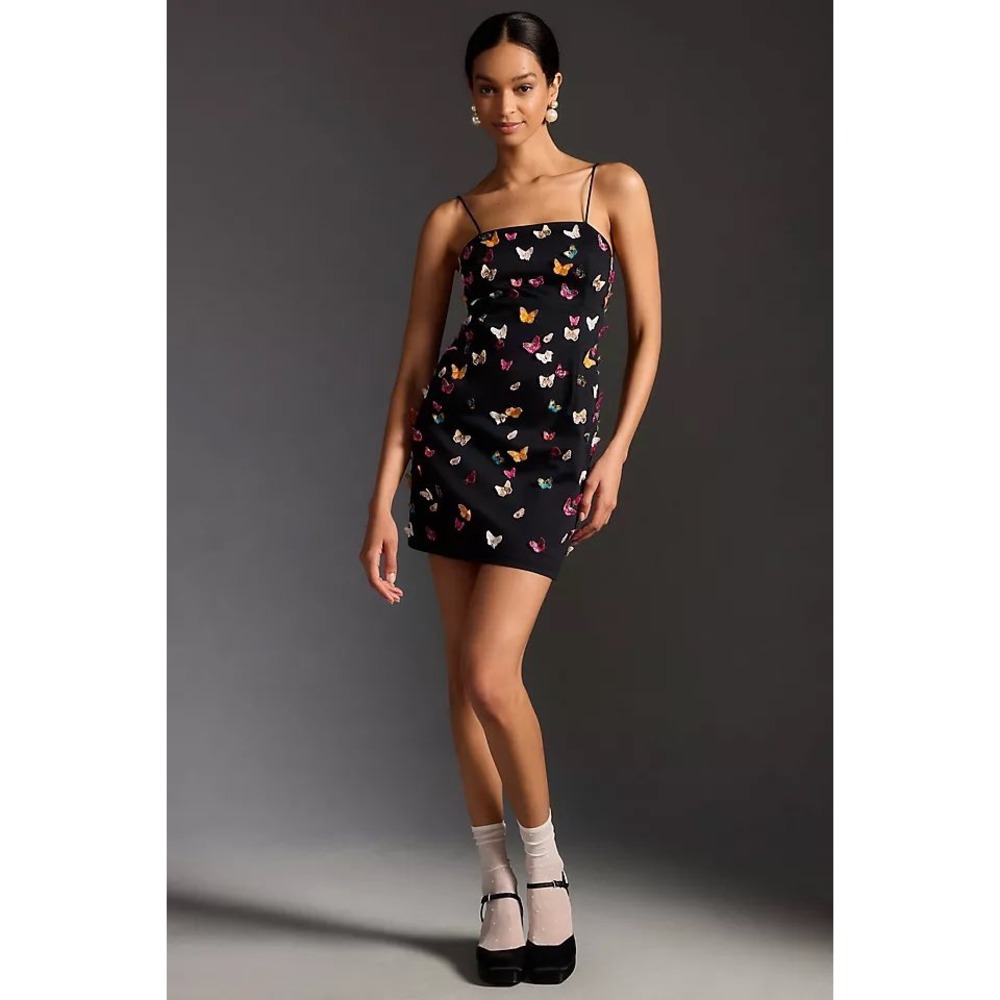 Maeve Anthropologie Brynne Dress 3D Butterfly Design